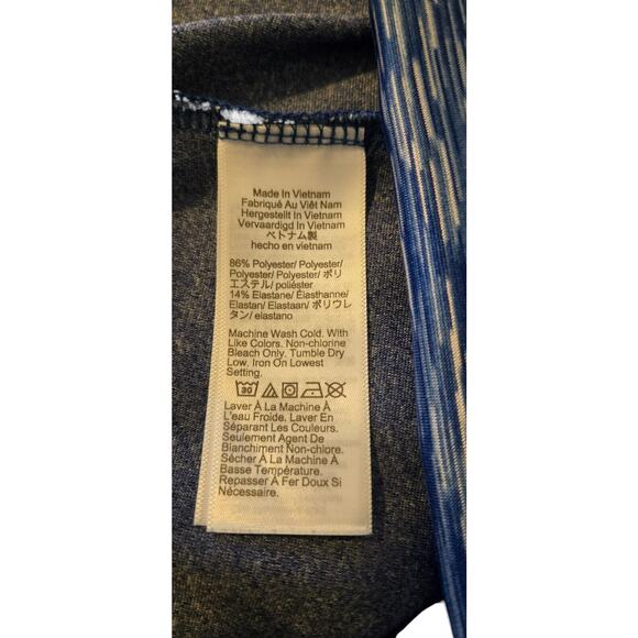 J Crew Women's Size Small Leggings Capri Side Pockets Space Dye Pattern Blue - Picture 4 of 4